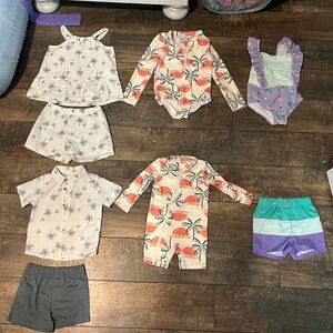 Brother / sister matching sets - size 6-9mo & 4T